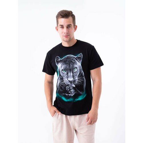 фото Футболка, размер 48, черный нет бренда