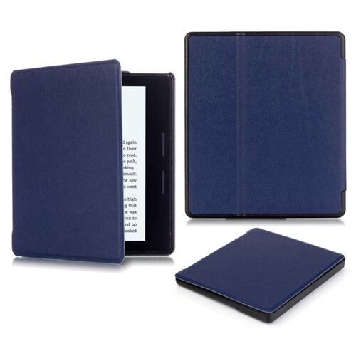 фото Чехол-обложка футляр mypads для amazon kindle oasis из качественной эко-кожи тонкий с магнитной застежкой синий
