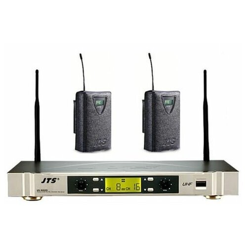 Радиосистема JTS US-902D/PT-920Bх2 Радиосистема двухканальная 2 UHF-передатчика поясных, 10мВт, 40-18000Гц