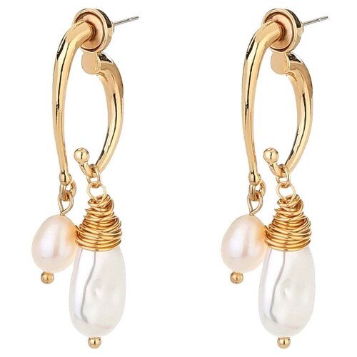 Серьги-гвоздики С барочным жемчугом, GRANDE STELLA