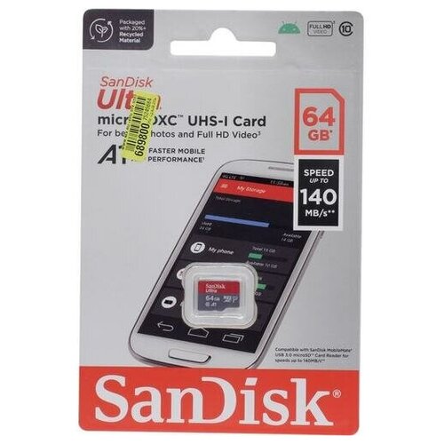 SD карта Sandisk Ultra SDSQUAB-064G-GN6MN