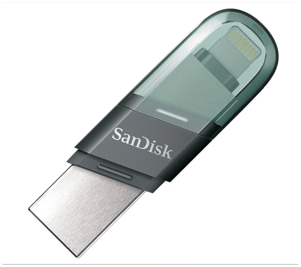 Флешка SanDisk 64Gb iXpand Flip USB3.1 зеленый/серебристый