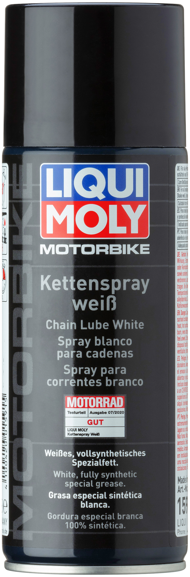 1591 LiquiMoly Белая цепная смазка для мотоциклов Motorbike Kettenspray weiss 0,4л