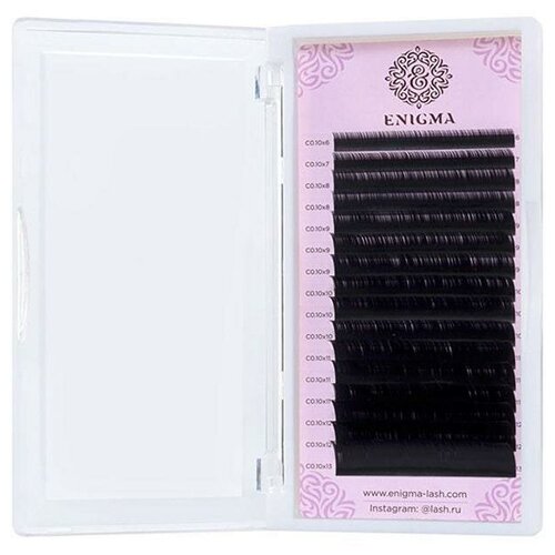Черные ресницы Enigma Mix C 0.10 9-12 mm (16 линий) черные ресницы barbara mix m 0 07 7 12mm 16 линий