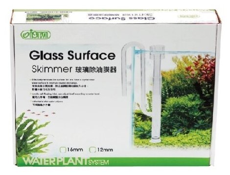 Заборник воды стеклянный совмещенный со скиммером для внешних фильтров, 12мм