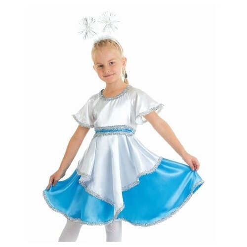 фото Карнавальный костюм "снежинка белая", платье, ободок, р. 64, рост 128 см 5664443s страна карнавалия