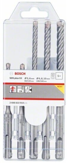 Набор буров Bosch 2.608.833.910 SDS plus-5X 5шт 5/6 x 110мм