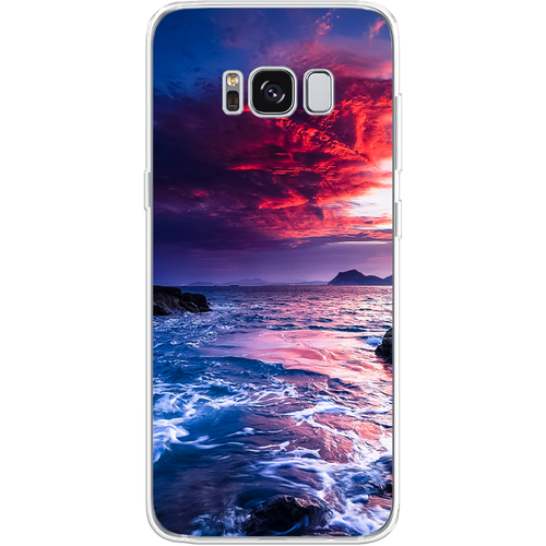 Силиконовый чехол на Samsung Galaxy S8 / Самсунг Галакси С8 Волны 1 жидкий чехол с блестками на гребне волны 1 на samsung galaxy s8 самсунг галакси с8 плюс