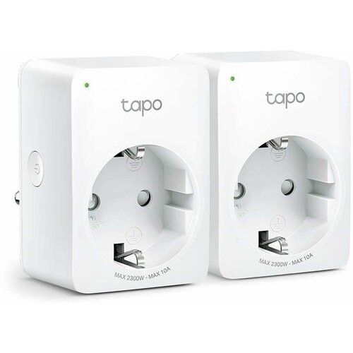 фото Умная розетка tp-link tapo p100(2-pack) eubt wi-fi белый