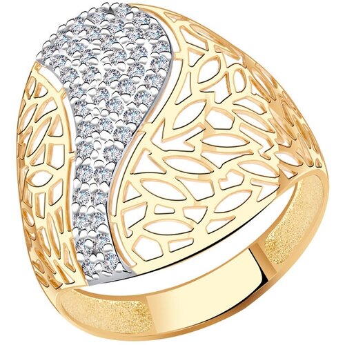 фото Золотое кольцо красносельский ювелир ркд3587 с фианитом diamant-online