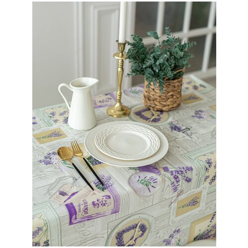 Скатерть на стол прямоугольная, столовая клеенка на кухню, пленка скатерть ПВХ на дачу