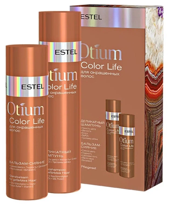 ESTEL PROFESSIONAL Набор OTIUM COLOR LIFE для окрашенных волос: шампунь 250 мл, бальзам 200 мл.