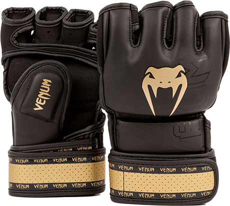 Перчатки ММА Venum Impact 2.0 Black/Gold (S)