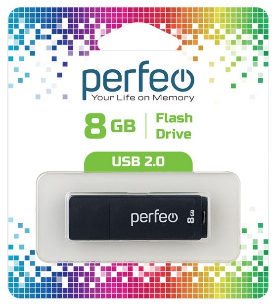 Perfeo USB Drive 8GB C04 Black PF-C04B008