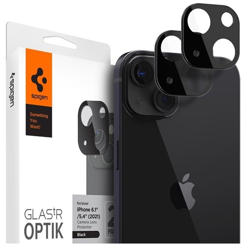 Защитное стекло для камеры SPIGEN для iPhone 13 Mini / iPhone 13 - Optik Lens Protector - Черный - 2 шт - AGL03395 защитное стекло линзы камеры для iphone 13 13 mini комплект 2 шт красный