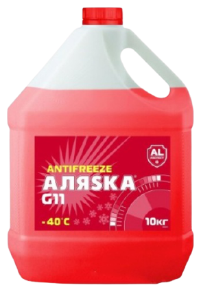 Антифриз Аляска Antifreeze G11 готовый -40C красный 10 л 5528