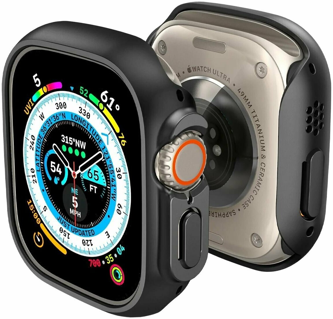 Чехол SPIGEN для Apple Watch Ultra (49 mm) - Thin Fit - Черный - ACS05458