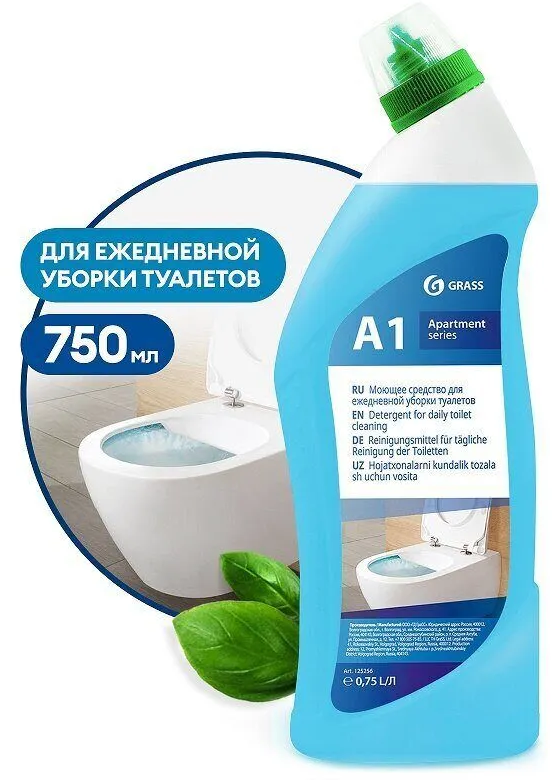 Моющее средство для ежедневной уборки туалетов Apartament series А1 флакон 750 мл