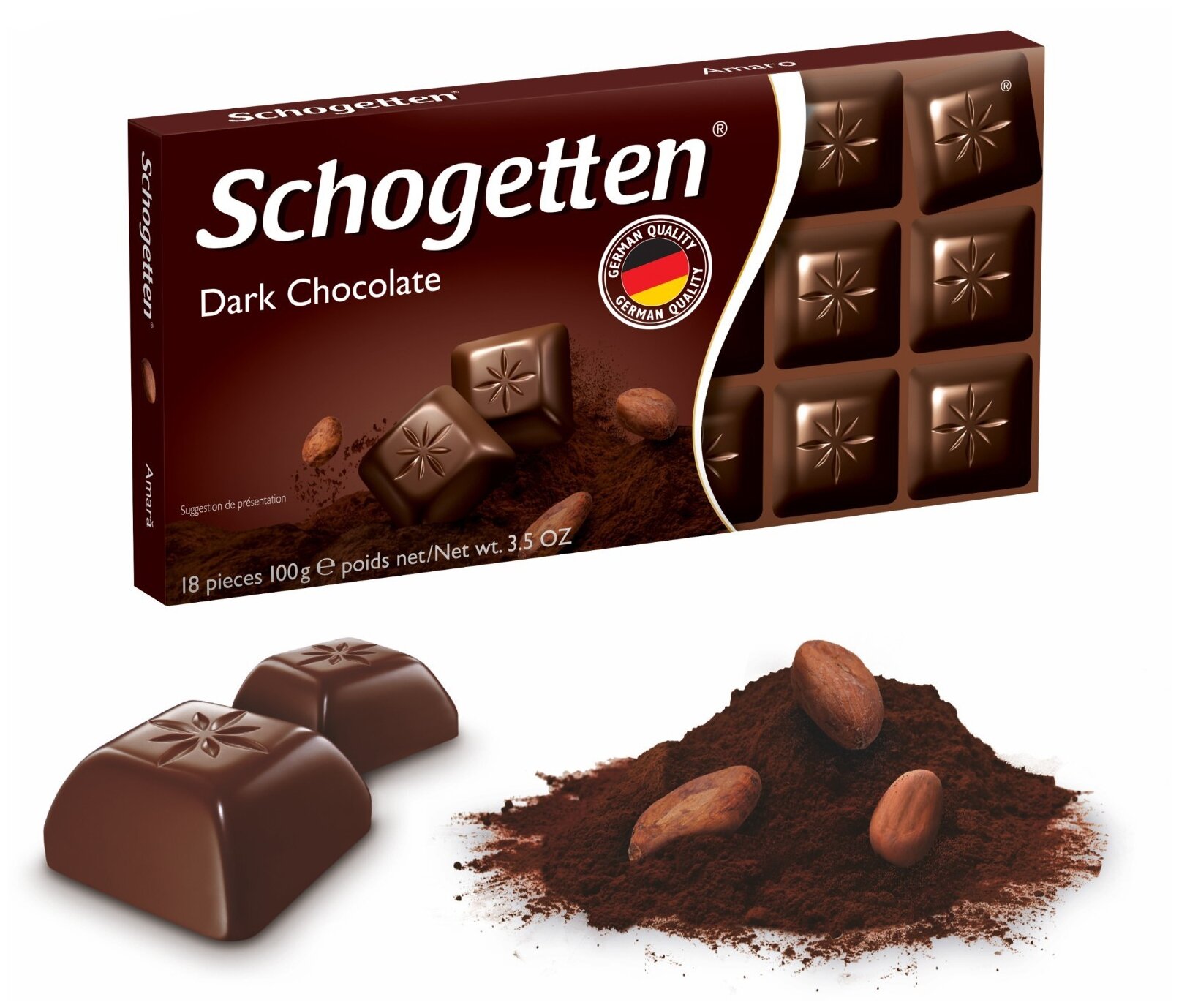 Шоколад Schogetten темный 100 г (DARK)