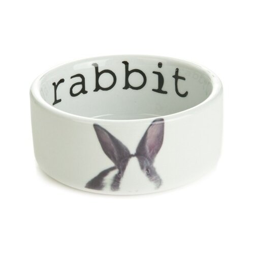 фото Миска для кролика, керамическая, голубая, 11,5 см beeztees