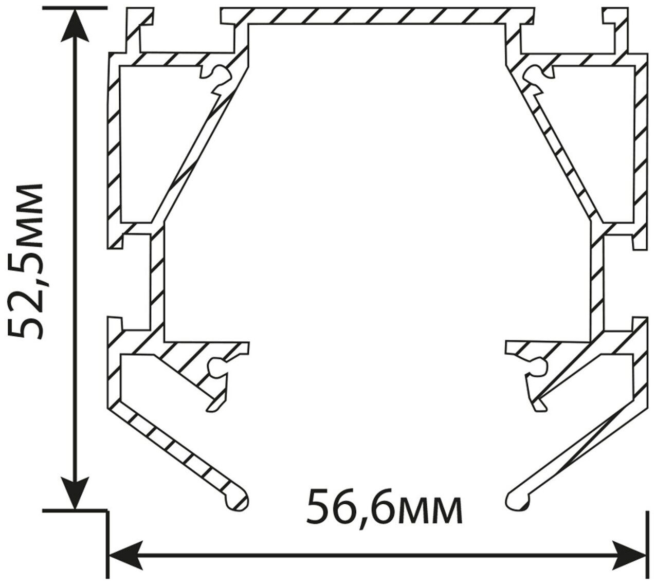 Профиль алюминиевый накладной Feron S26 48286 - фотография № 4