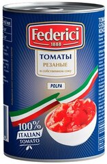 Томаты Federici (Федеричи) резаные в собственном соку 425 мл