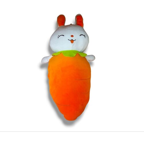 фото Мягкая игрушка подушка кролик морковка 60 см китай