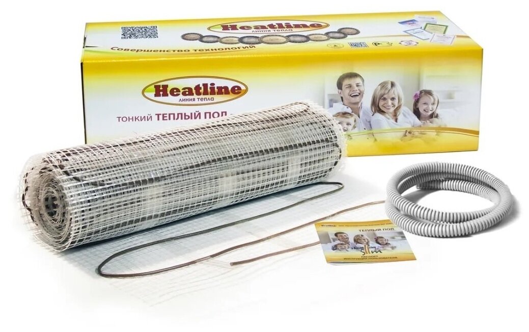 HEATLINE Теплый пол нагревательный мат MS- 525-3,5 двухжильный, 525 Вт, 3,5 м2