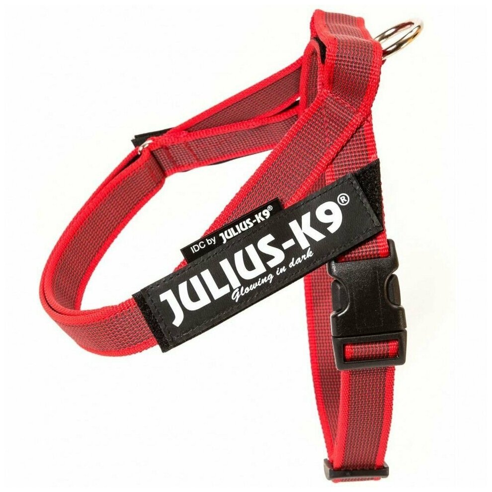 JULIUS-K9 шлейка для собак IDC-Powerharness 2 (28-40 кг) (71-96 см., Красный) - фото №3