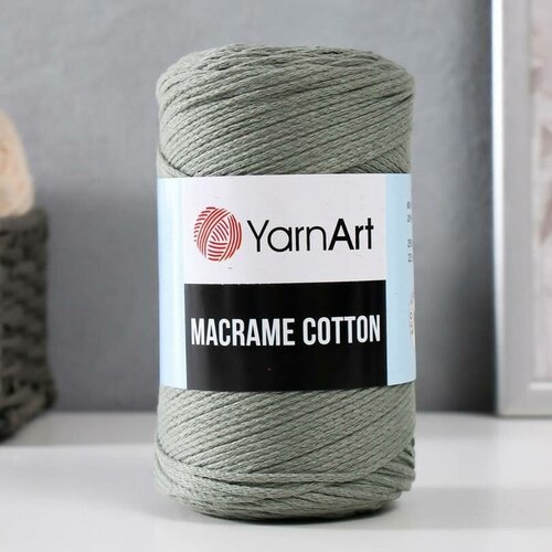 Пряжа Macrame Cotton 20% полиэстер, 80% хлопок 225м/250гр (794 полынь) 9464977