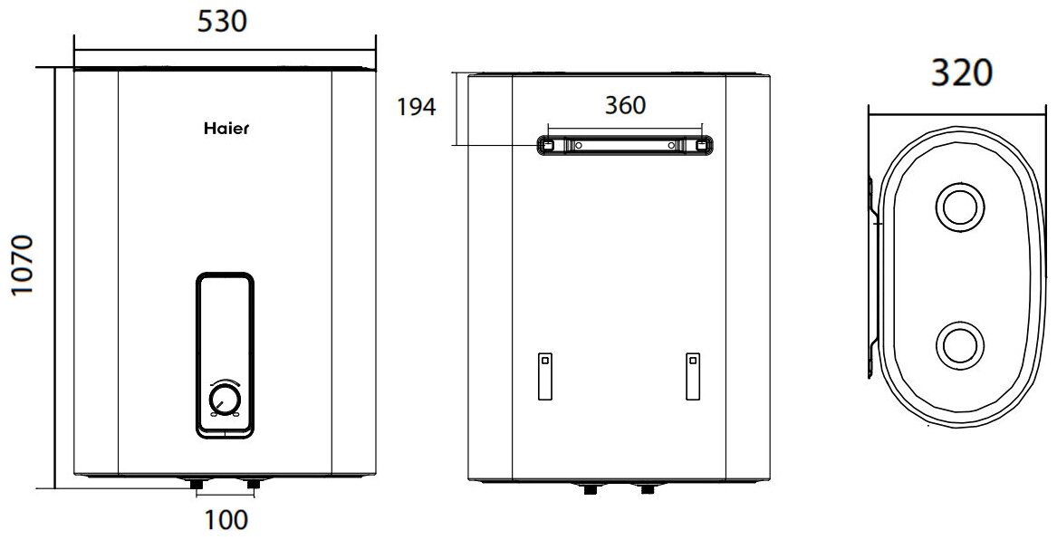 Водонагреватель Haier ES80V-F7 80 л, Вертикальная - фотография № 3