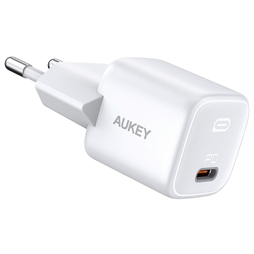 Cетевое зарядное устройство Aukey Omnia Mini USB-C 20W (PA-B1), белый сетевое зарядное aukey pa d2 dual port pd 36 вт