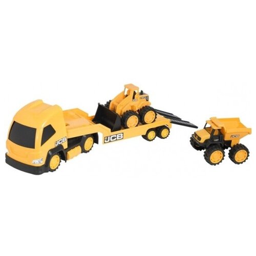 Игрушка Jcb 1416075 Мегаперевозчик с двумя машинками