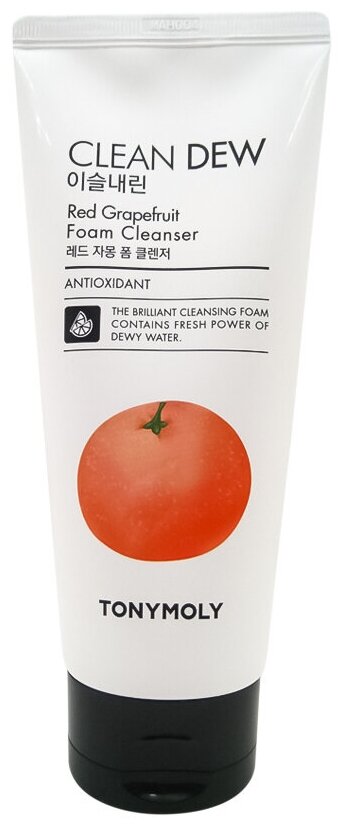 TONYMOLY CLEAN DEW Red Grapefruit Foam Cleanser Очищающая пенка для умывания с экстрактом красного грейпфрута