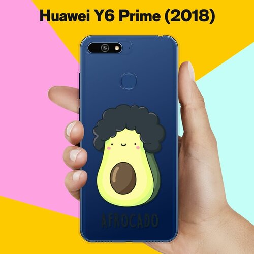 Силиконовый чехол Афрокадо на Huawei Y6 Prime (2018) силиконовый чехол кактусы на huawei y6 prime 2018
