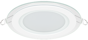 Светильник встраиваемый светодиодный круглый Gauss 12 Вт, стекло, свет нейтральный