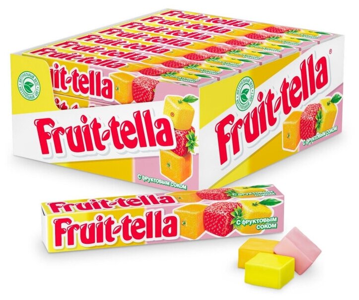 Жевательные конфеты Fruit-tella Ассорти с фруктовым соком, 21 шт. - фотография № 18