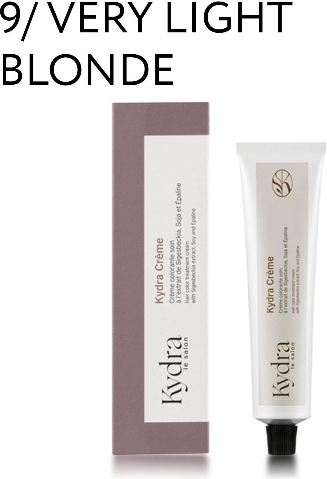 Стойкая крем-краска для волос Kydra Creme KC1009, 9/, Blond tres clair, 60 мл, Натуральные/Опаловые/Пепельные оттенки