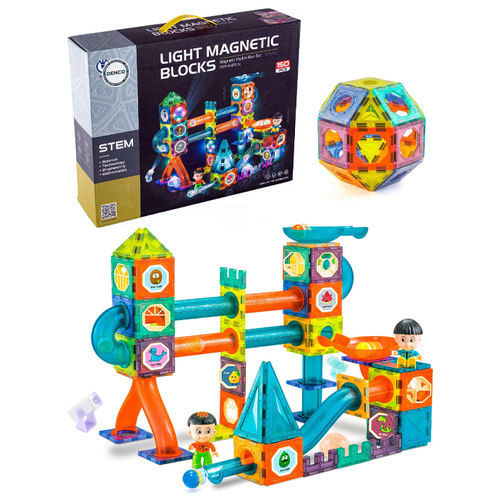 Конструктор магнитный со светом Светящийся Аттракцион