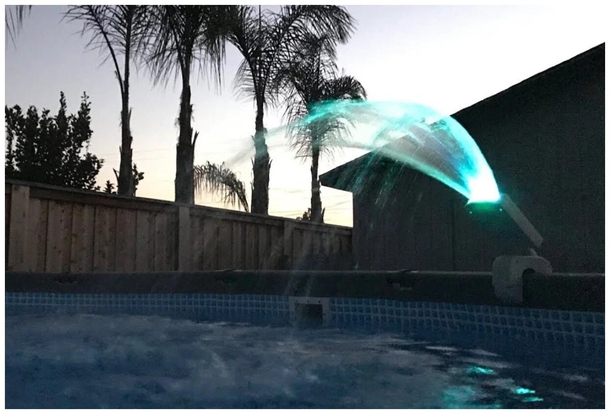 Фонтан-разбрызгиватель с цветной LED подсветкой Intex для каркасных бассейнов 28089