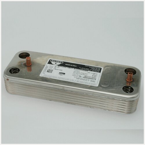 Изображение товара Теплообменник ГВС (с прокладками) на BAXI Eco-3, Eco Four, Luna-3 (до 2014 года) 12 пластин (5686670, 5653660) ZILMET (Италия)