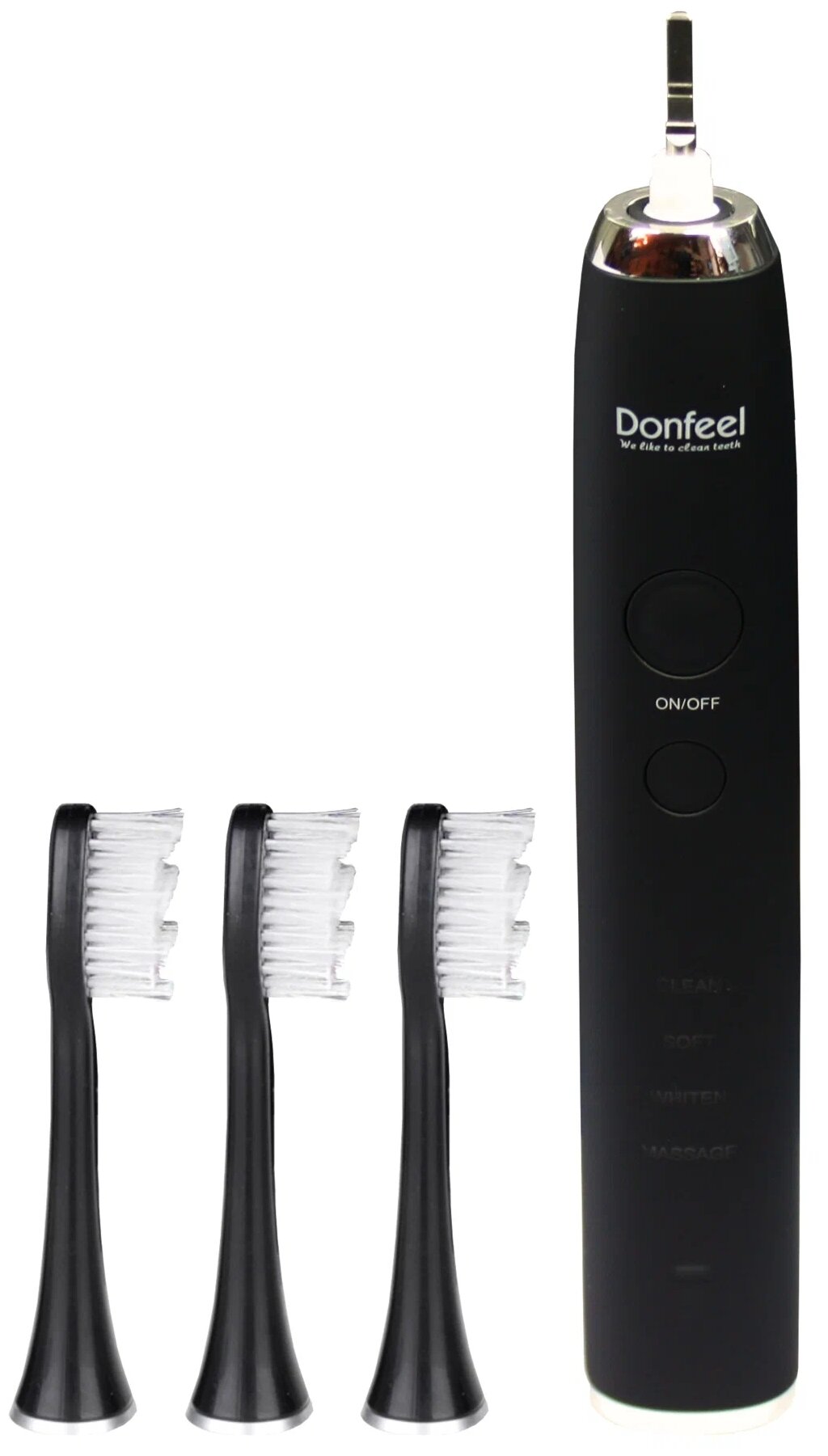Электрическая зубная щетка Donfeel HSD-010 черная с УФ-лампой, 3 насадки - фотография № 5