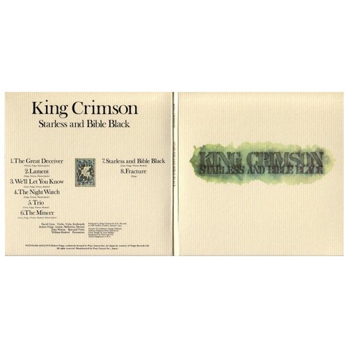 AUDIO CD King Crimson: Starless and Bible Black - 30th Anniversary Edition Remastered компакт диск eu king crimson starless and bible black 30th anniversary edition