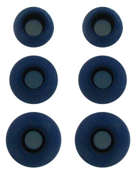 Krutoff / Комплект амбушюр Krutoff для наушников (3 пары размер S M L) синие