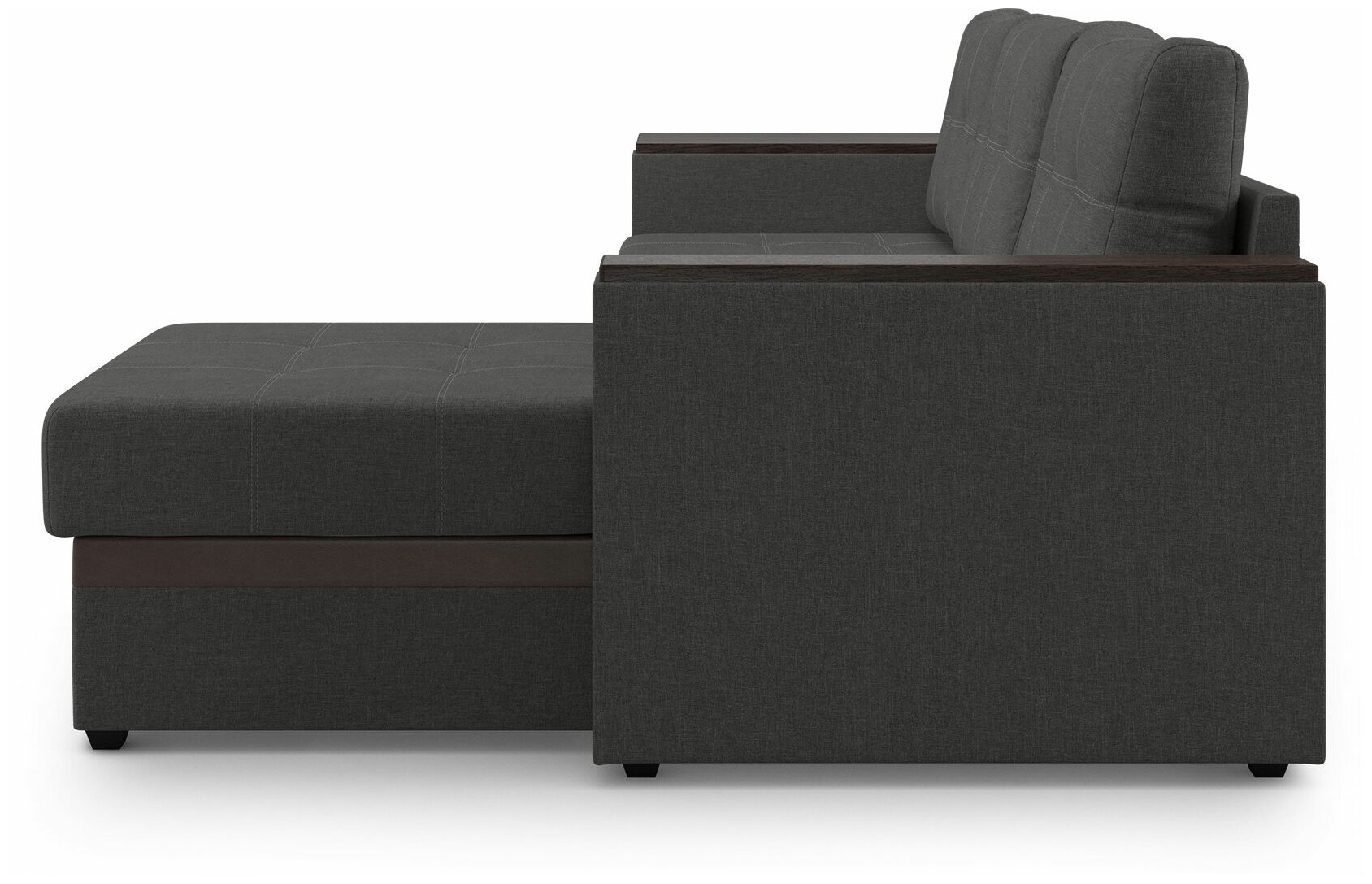 Угловой диван Первый Мебельный Атлантик Серый, рогожка - фотография № 4