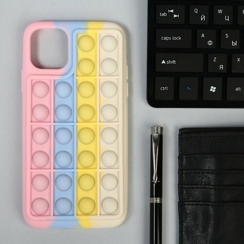 Чехол POP IT, для iPhone 11 Pro MAX, силиконовый, разноцветный pop grip case iphone 11 pro