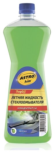 Ас-420_жидкость Стеклоомывателя! Летняя Концентрат 1:4 Bugоff, 1л ASTROHIM арт. AS420