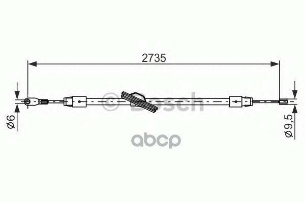 Трос Ручного Тормоза Mercedes Bosch арт. 1987477845