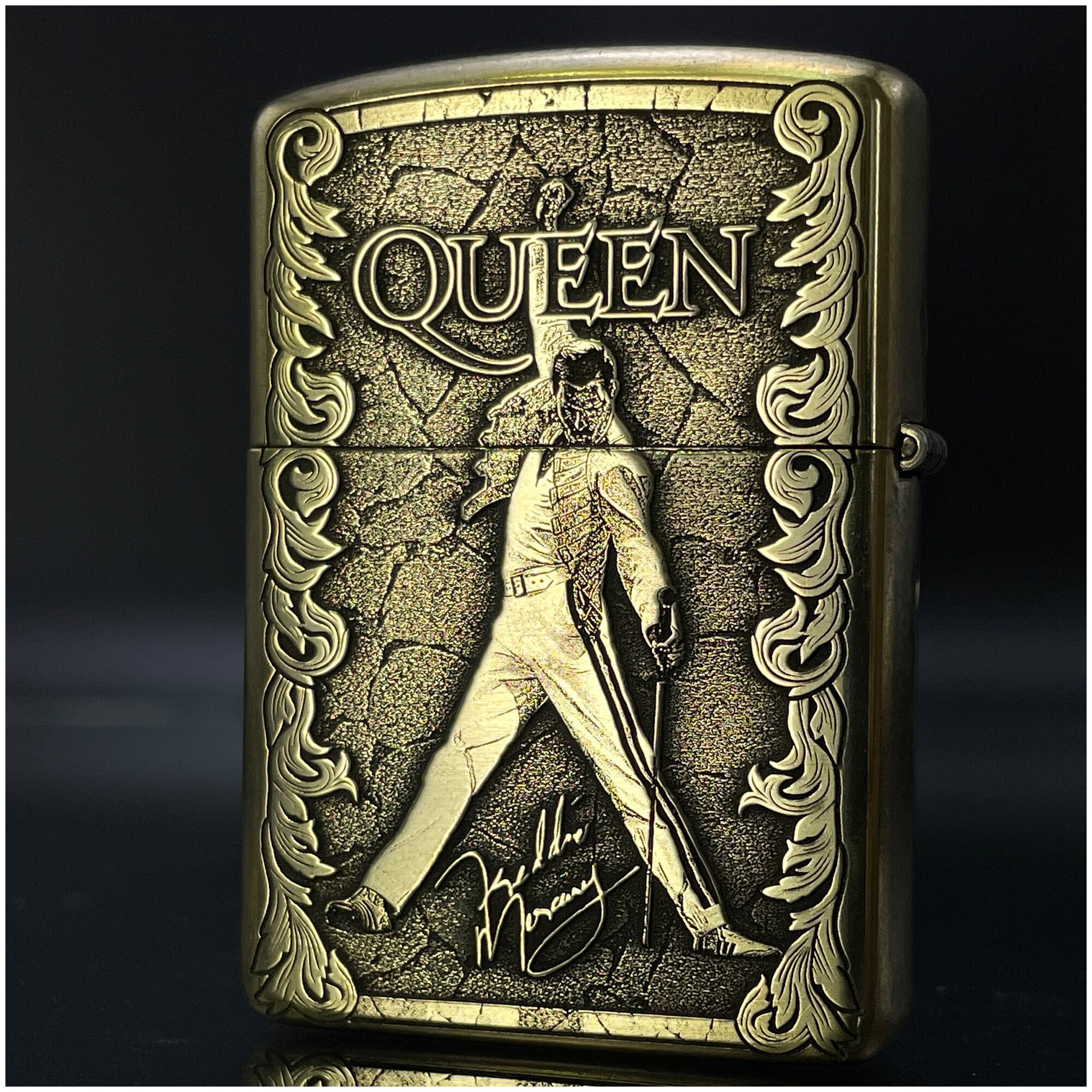 Зажигалка бензиновая Zippo Armor с гравировкой Queen - фотография № 10