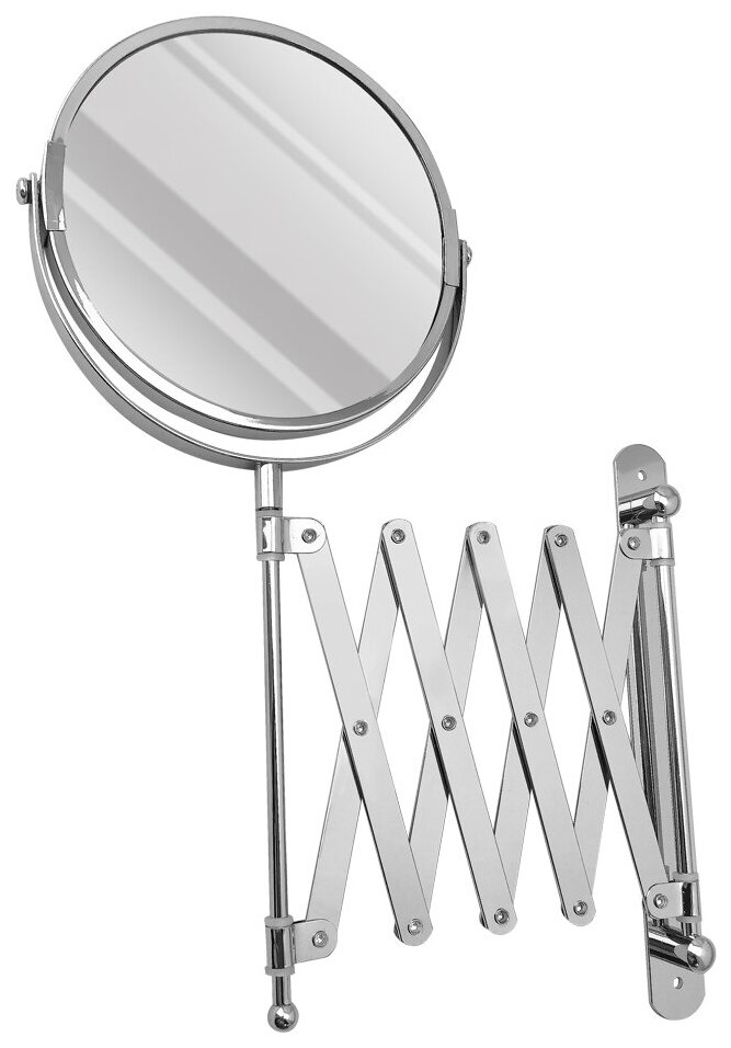 Зеркало санакс косметическое настенное, раздвижное диаметр 135 мм